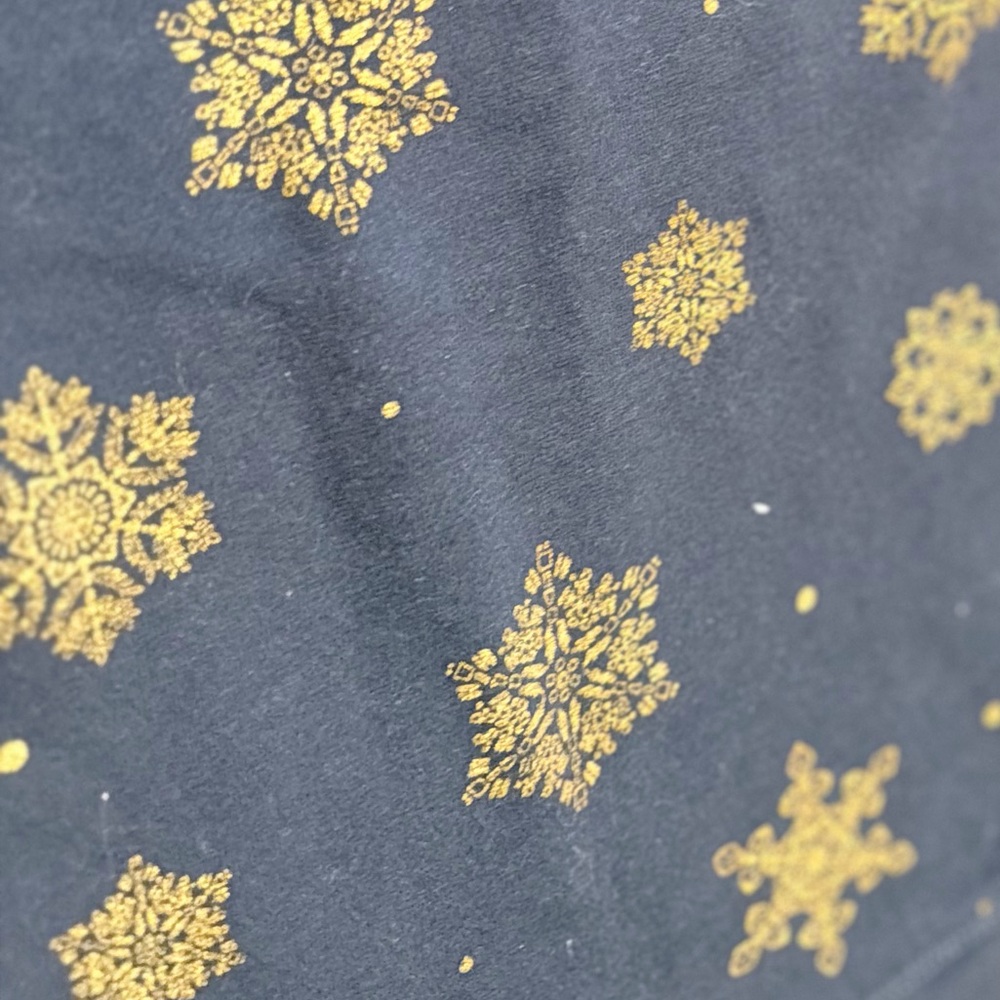 Style & Co Navy Sweatshirt with Gold Snowflake Print | S | Like New - Picture 3 of 6
